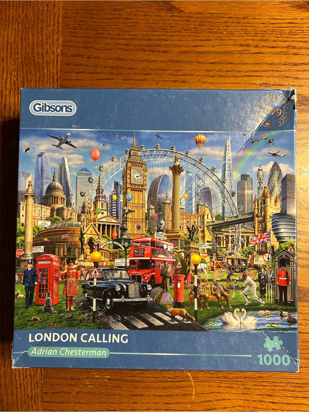 Gibsons London Calling Puzzle - Blue Box with Multicolor Artwork